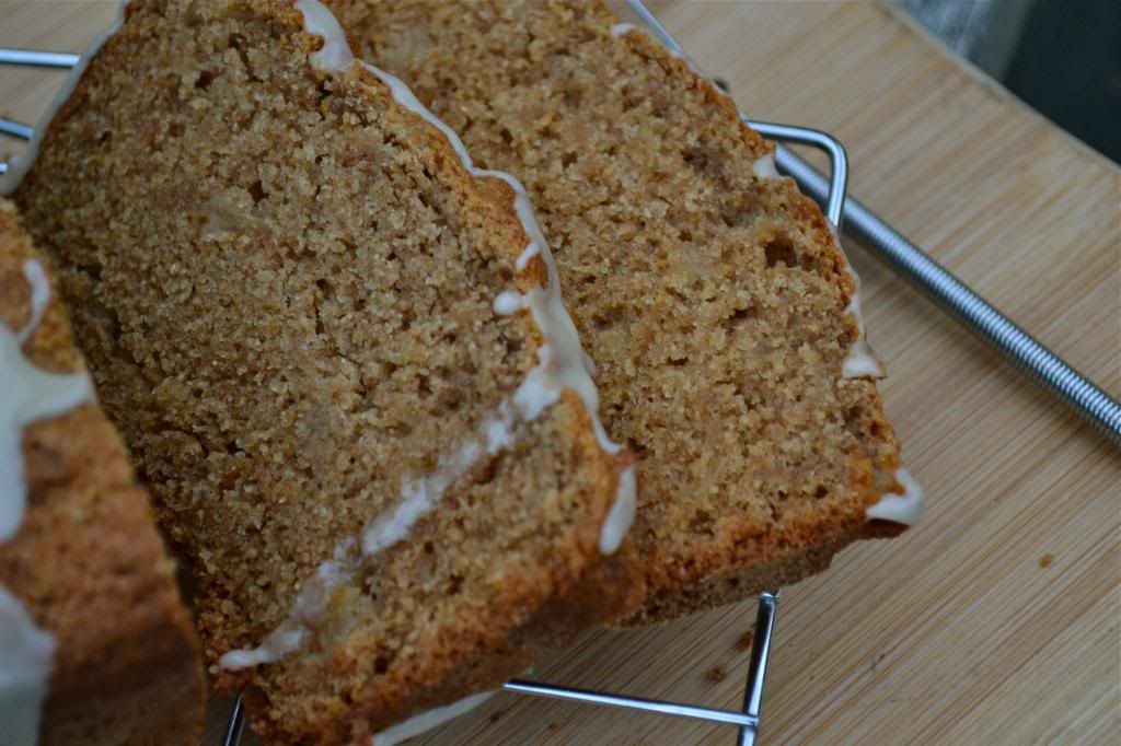 When I'm not at Work Red Fife, Applesauce Bread with Maple Glaze